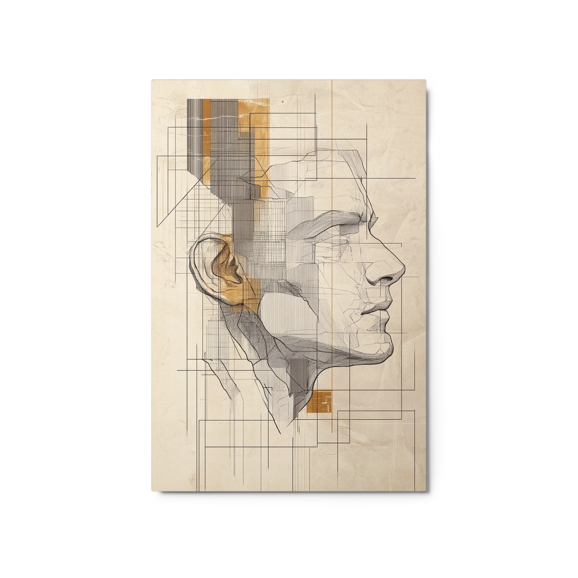 Abstract Geometric Human Face Portrait