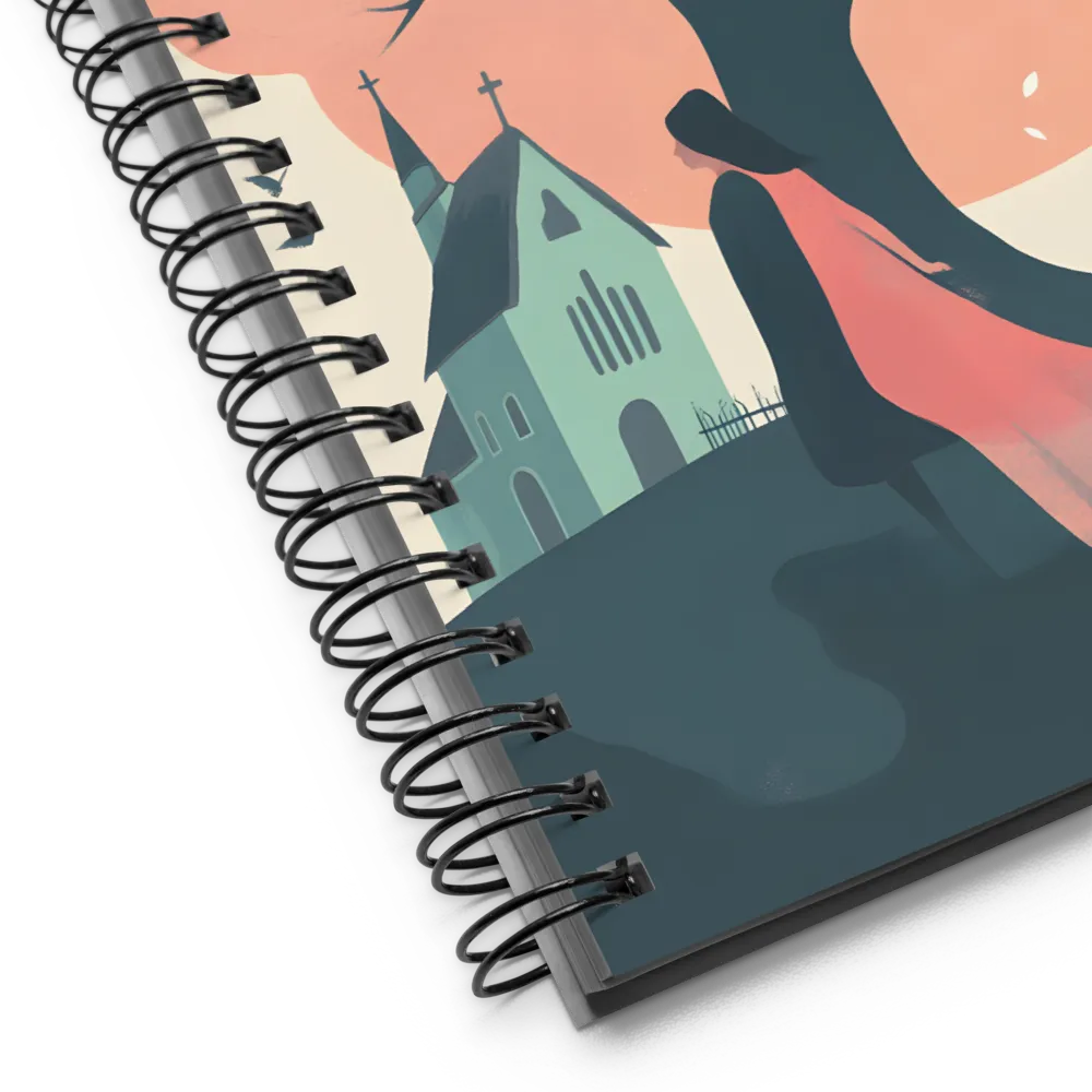 Solitary Tree, Distant Church 
 Spiral Notebook | 140 pages