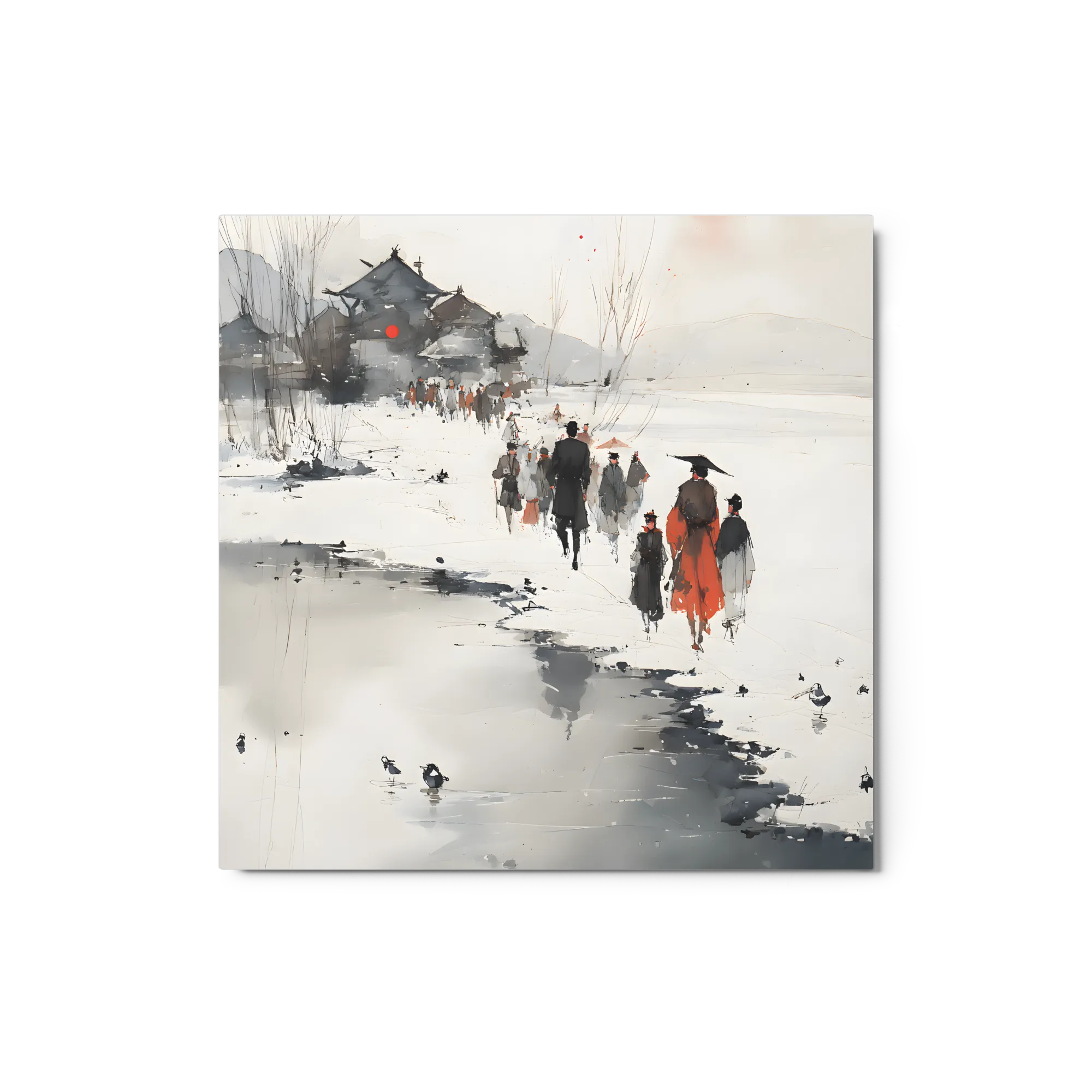 Travelers in Winter's Embrace