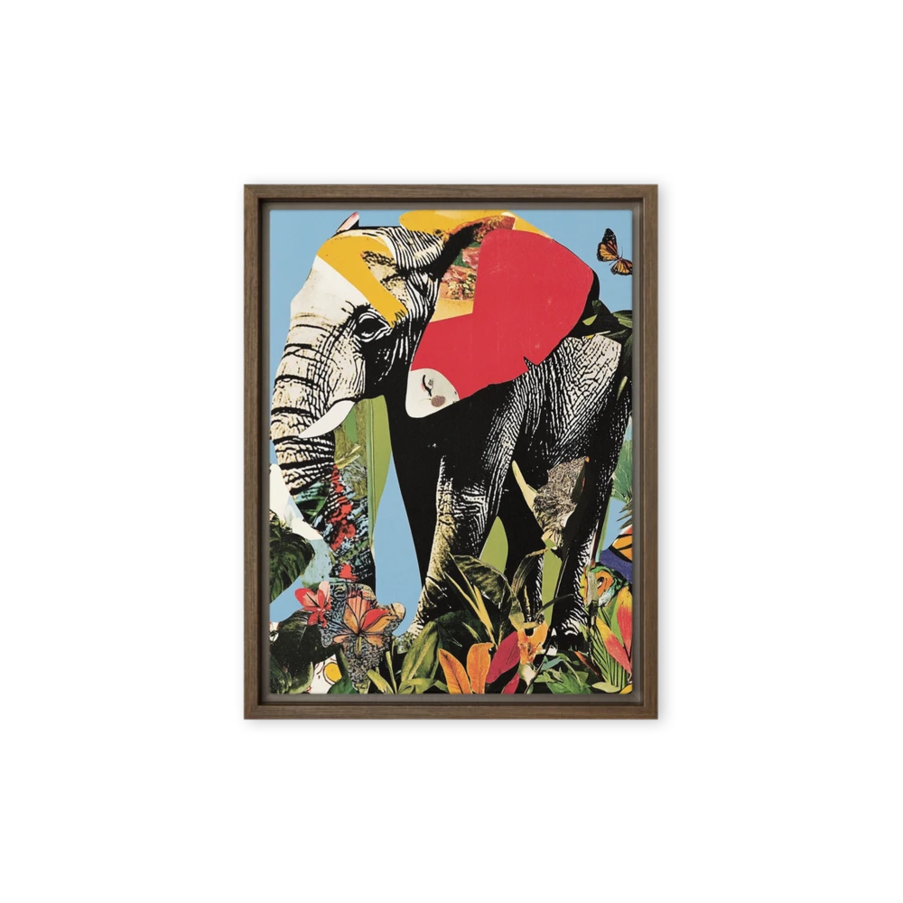 Tropical Elephant Collage | Art Print