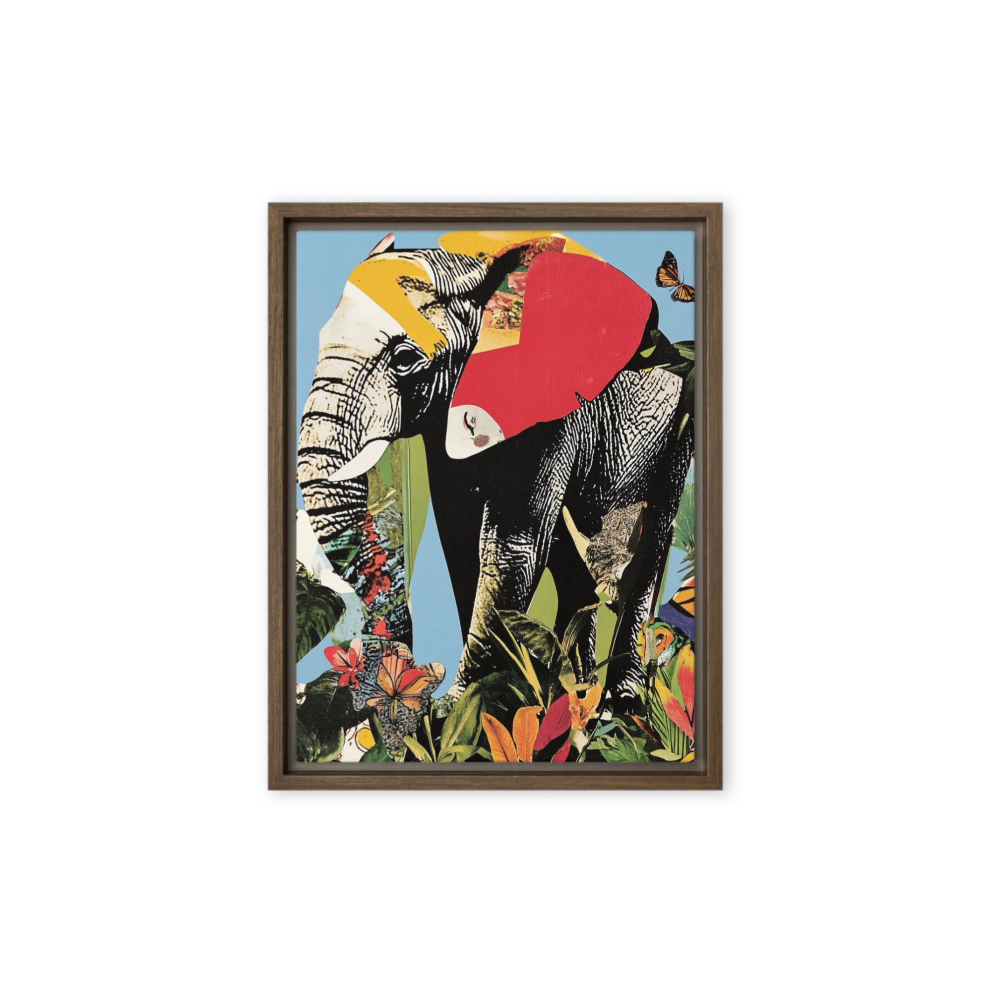 Tropical Elephant Collage | Art Print