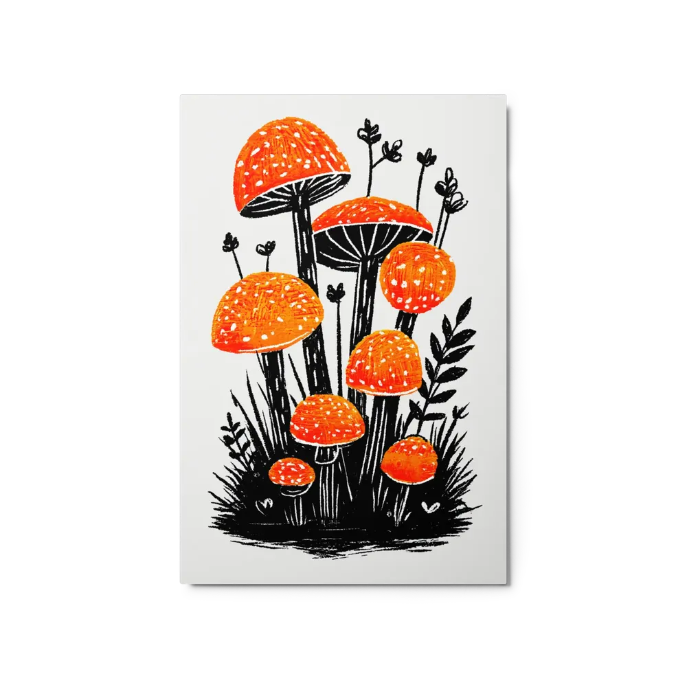 Orange Fungi Forest | Art Print