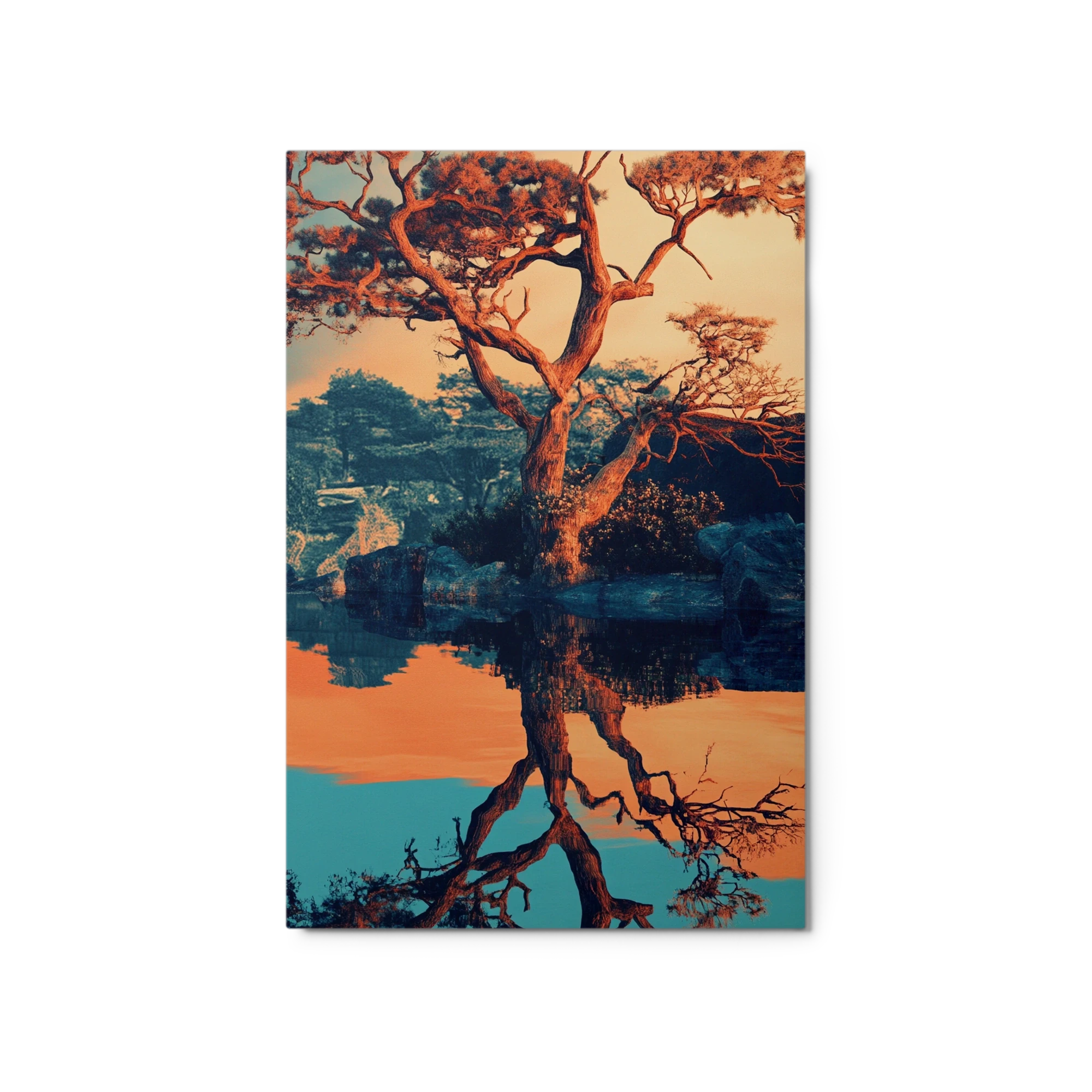 Surreal Tree Reflection in Water
