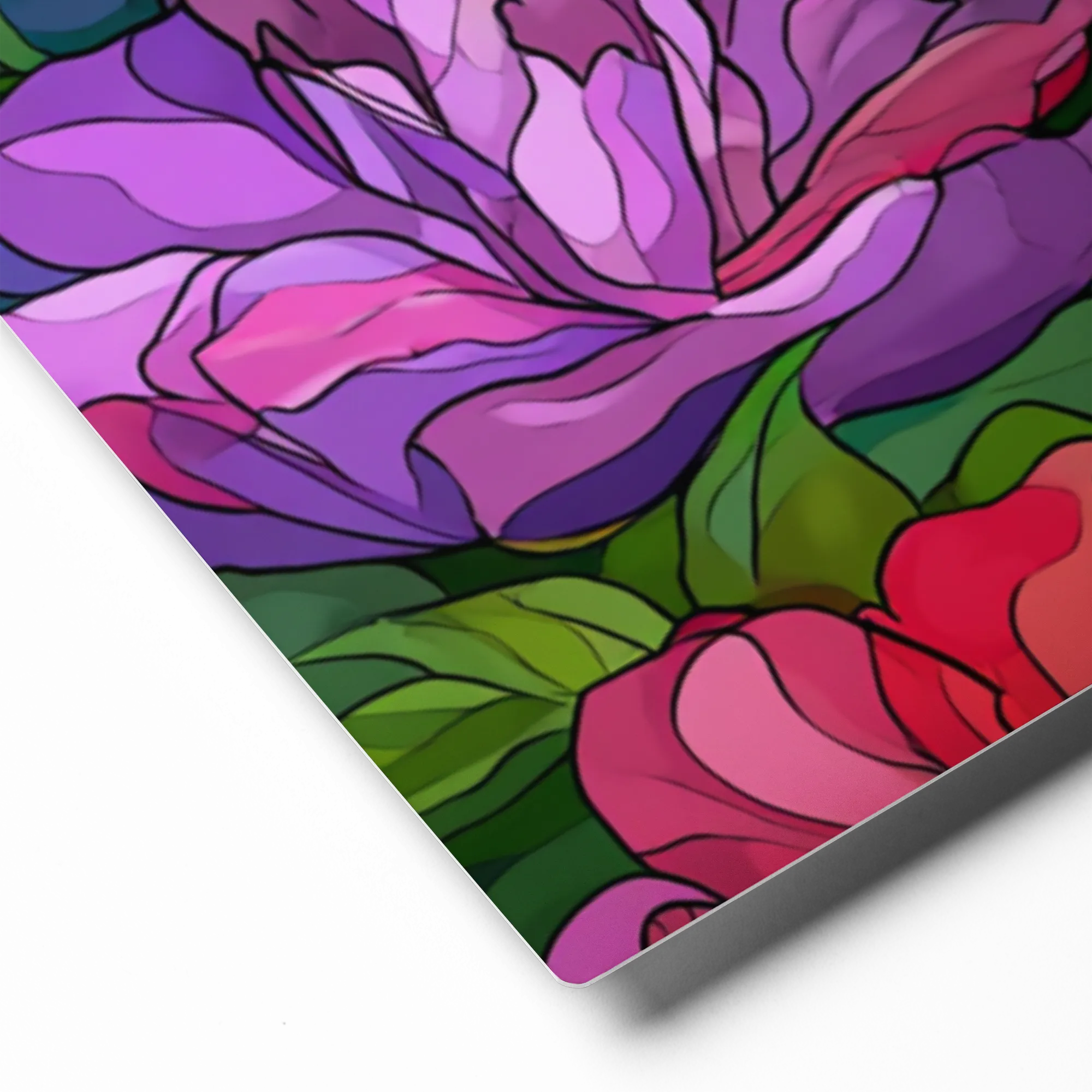 Stained Glass Swallowtail 
 Canvas with Brown Frame