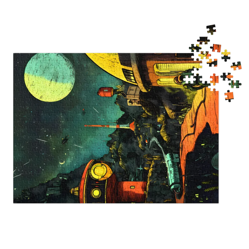 Astronaut in Alien Landscape