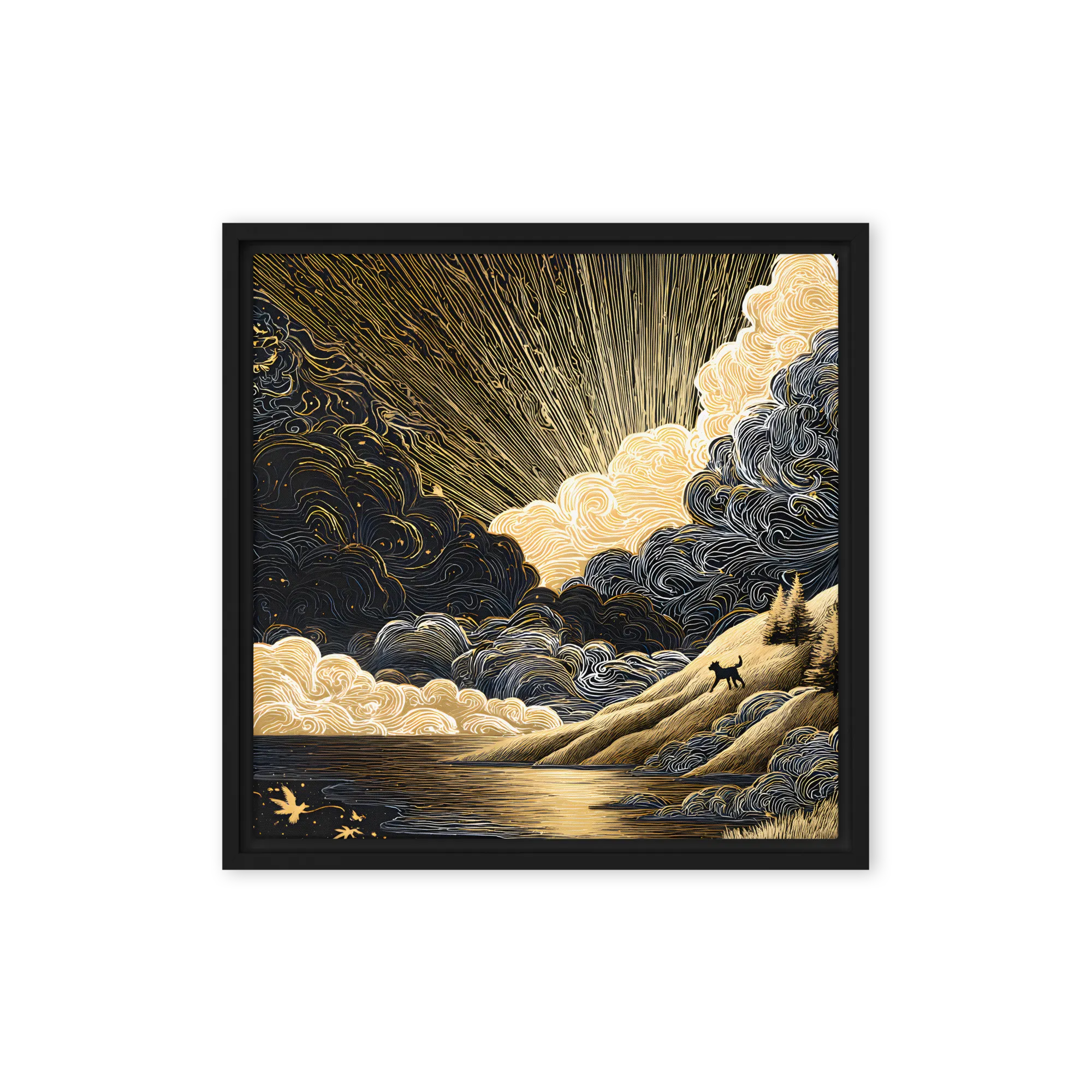 The Alchemy of Line and Shadow — Gold-leaf line engraving