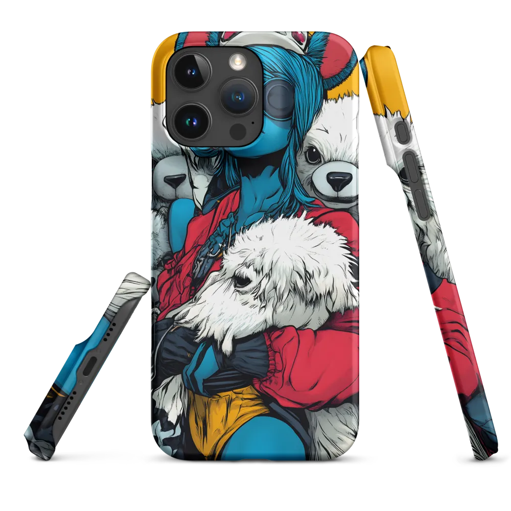 Blue Girl with Polar Bears | Phone Case