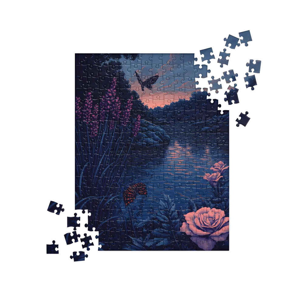 Dusk Reverie with Butterflies 
 Jigsaw Puzzle