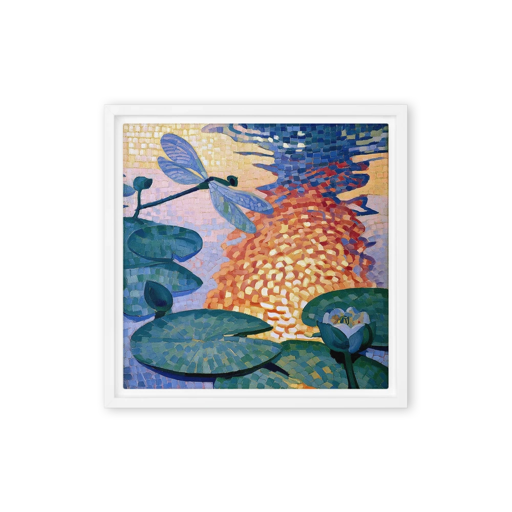 Dragonfly and Water Lilies | Art Print