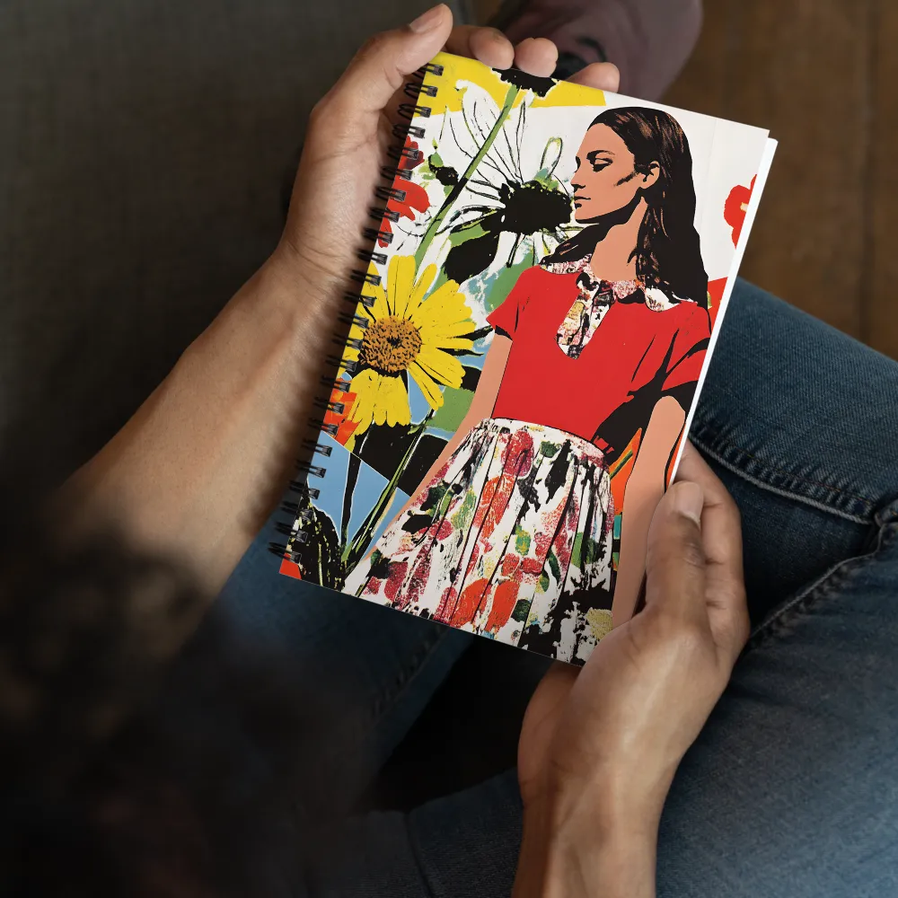 Floral Fashion Collage 
 Spiral Notebook | 140 pages