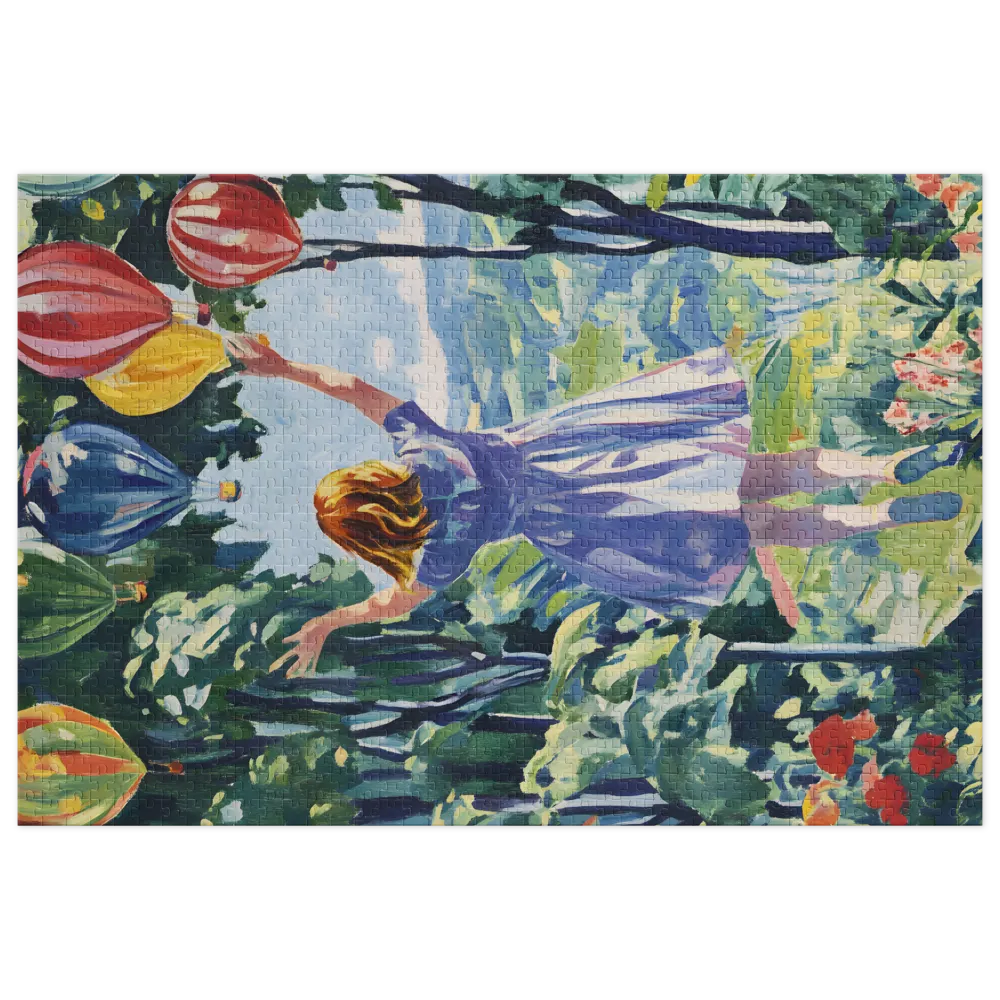 Whimsical Ascent 
 Jigsaw Puzzle in Tin Box