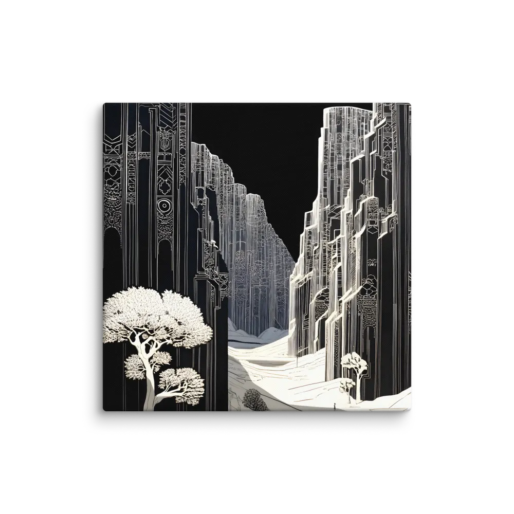 The Vibrating Edge of Nature — Topographic white lines