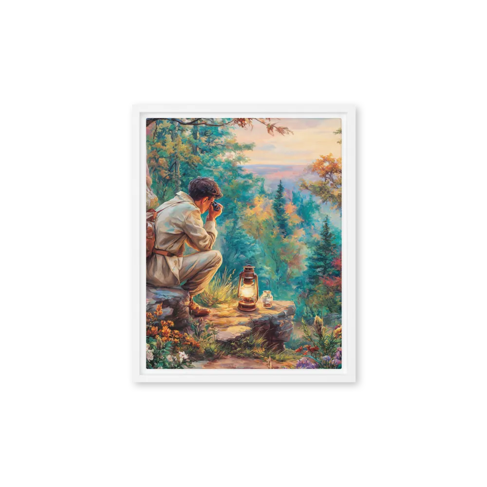 The Quiet Explorer 
 Poster with Black Frame | 14″x 14″