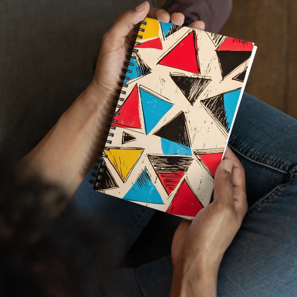 Abstract Geometric Triangles 
 Spiral Notebook | 140 pages