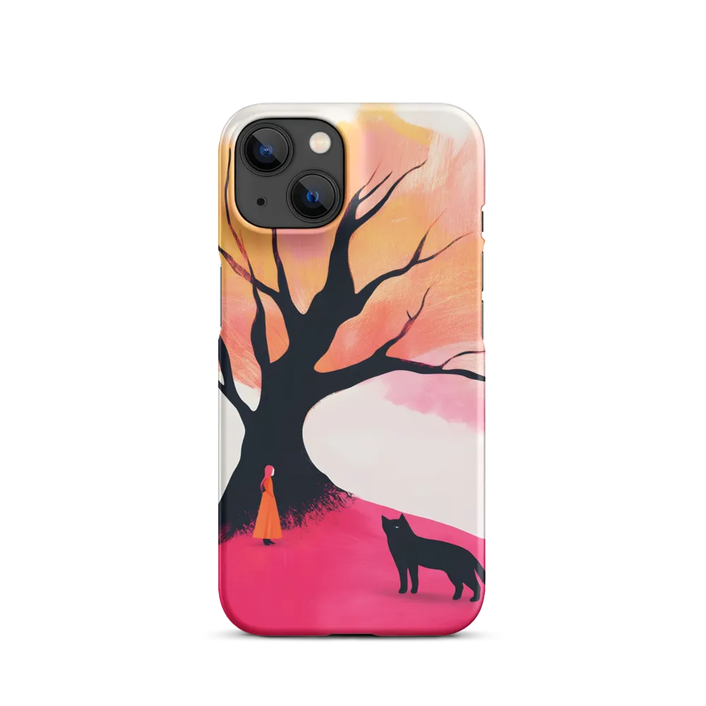 Abstract Tree and Cat Artwork | Phone Case