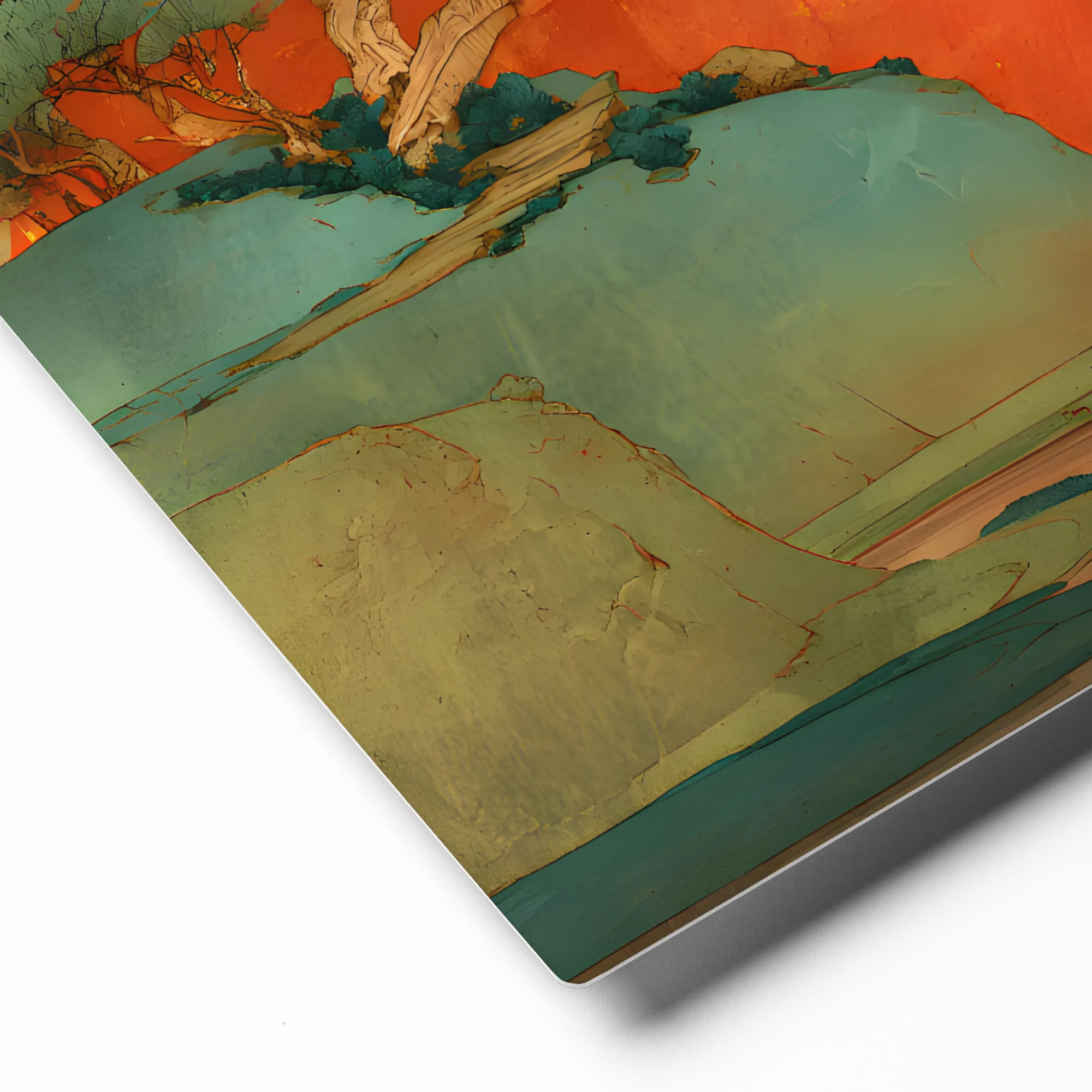 Golden Stream Retreat 
 Canvas | 8″x 8″