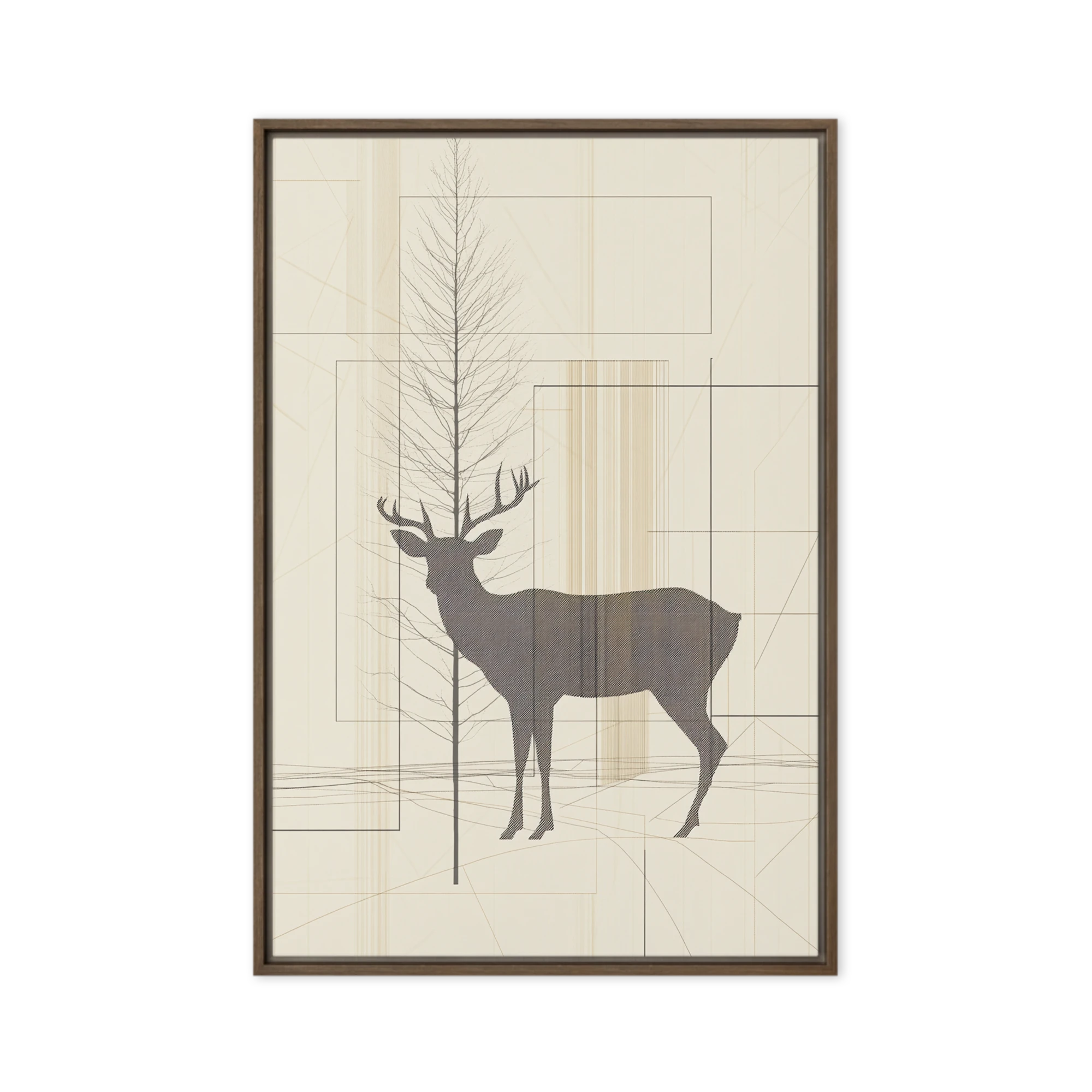Geometric Stag Silhouette