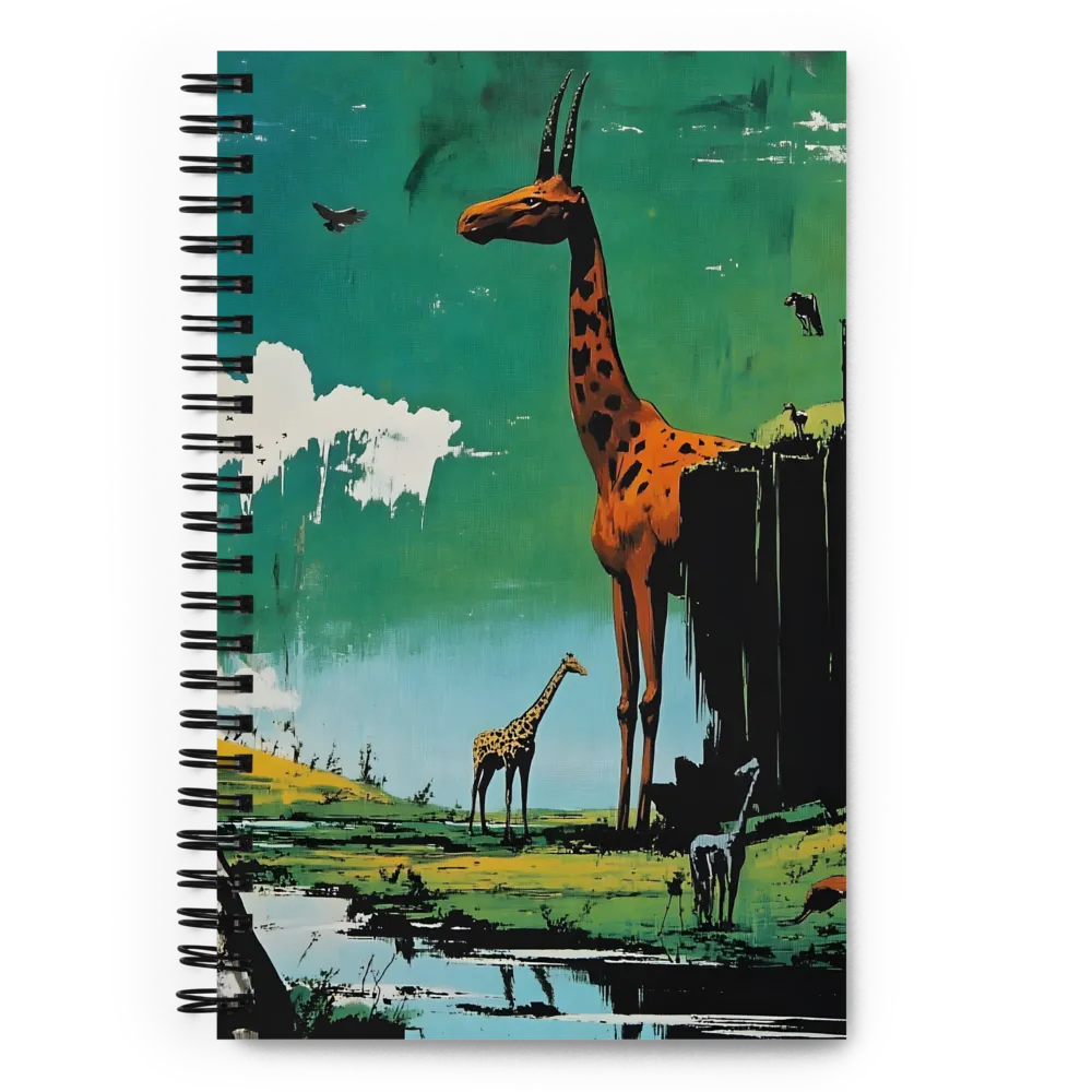 Surreal Savanna Giraffes 
 Spiral Notebook | 140 pages