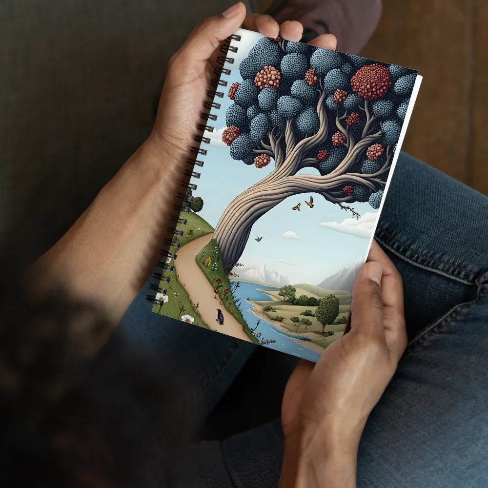 Whimsical Textured Tree 
 Spiral Notebook | 140 pages