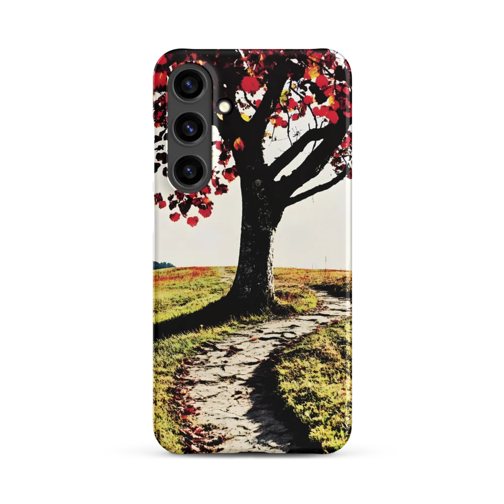 Vibrant Red Leaf Tree | Phone Case