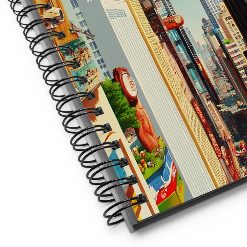 Future Metropolis Skyline 
 Spiral Notebook | 140 pages