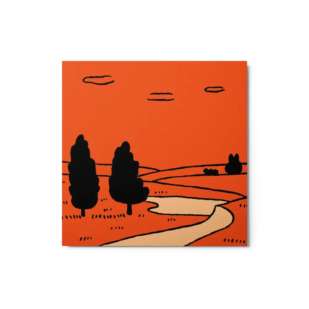 Orange Sunset Hills | Art Print