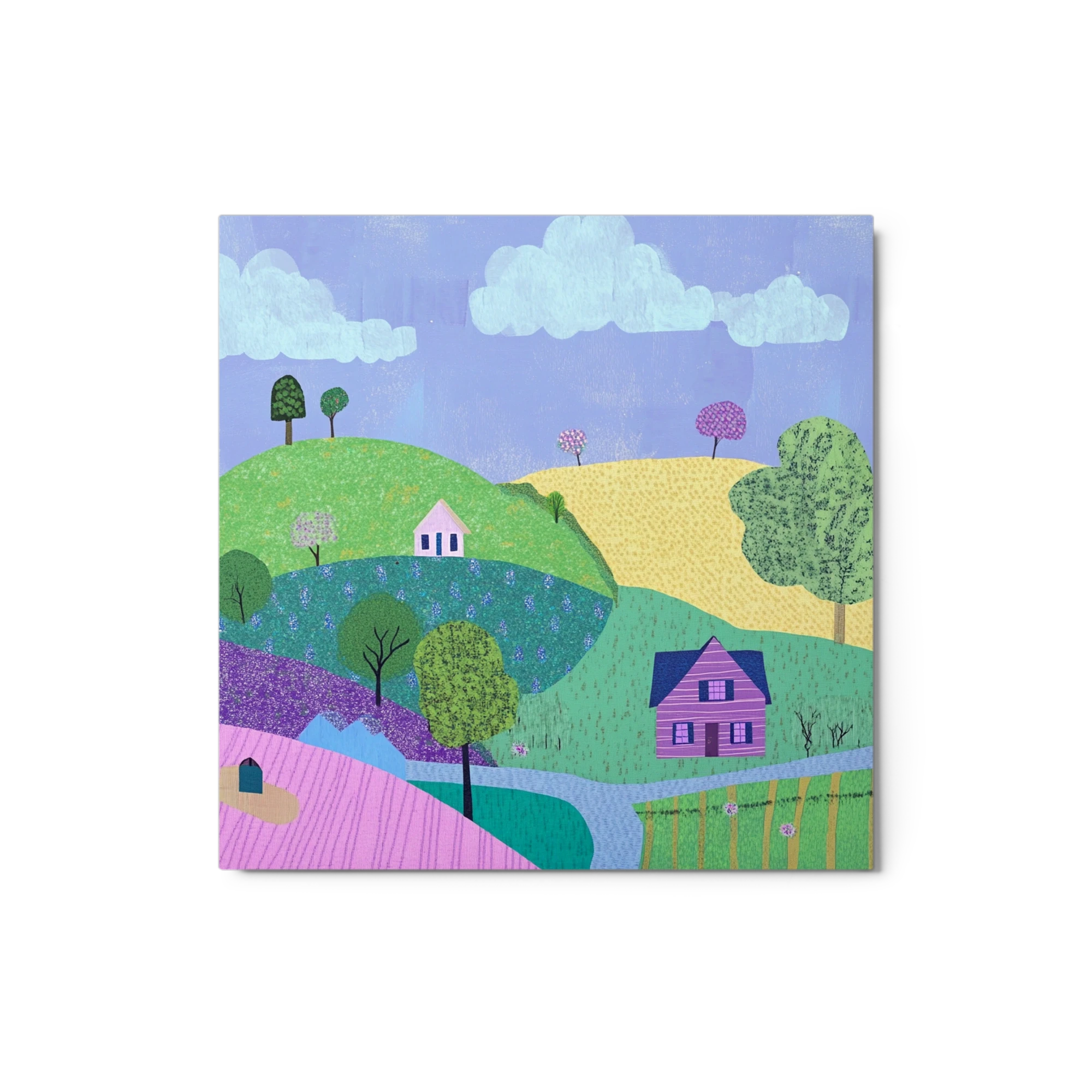 Whimsical Landscape with Houses