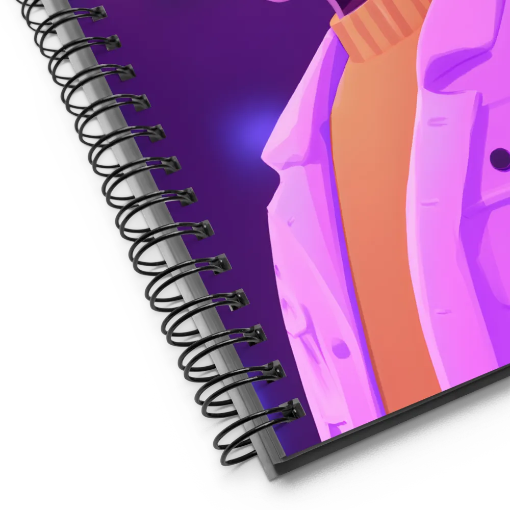 Neon Nights Portrait 
 Spiral Notebook | 140 pages