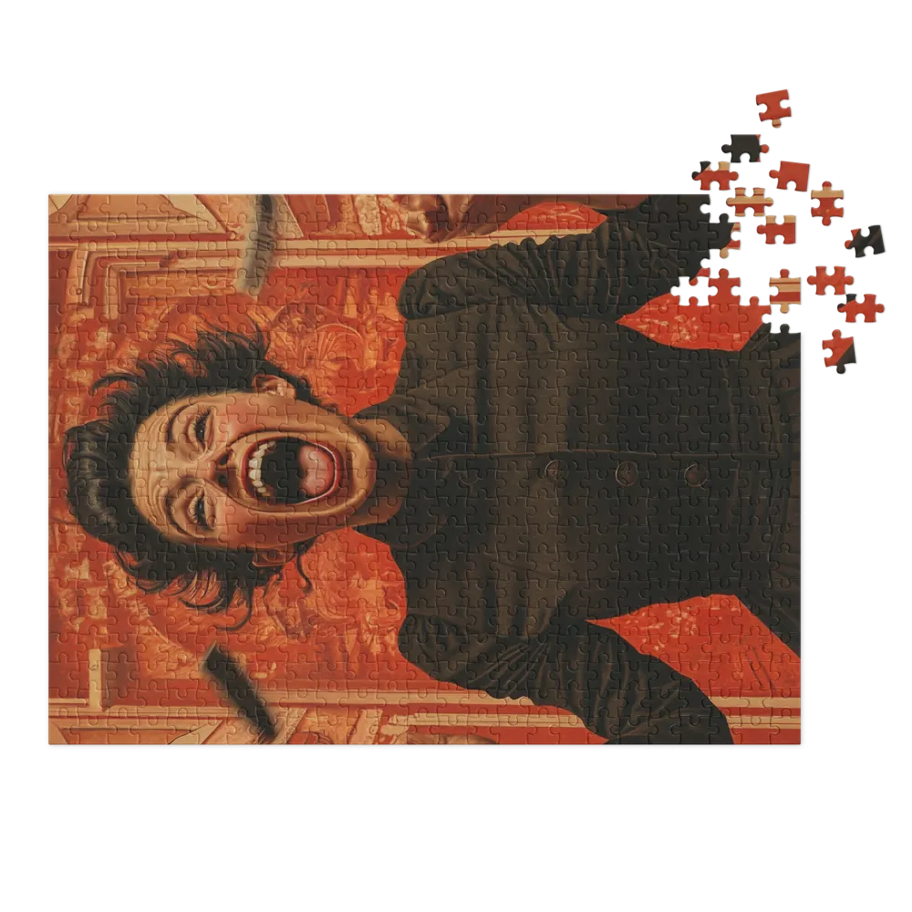 Screaming Woman in Red