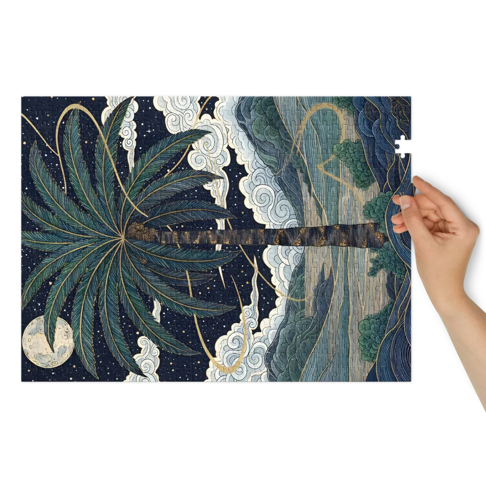 Moonlit Palm | Jigsaw Puzzles