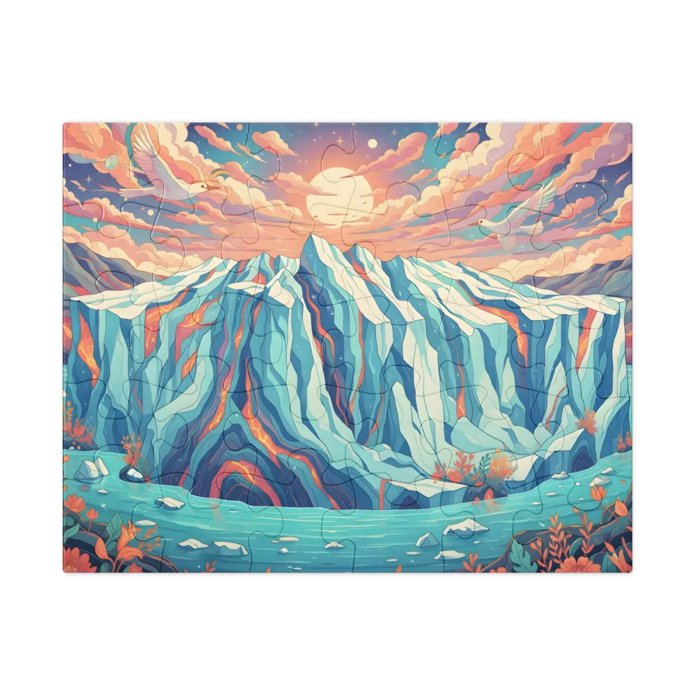 Pastel Iceberg Dreamscape 
 Jigsaw Puzzle in Tin Box