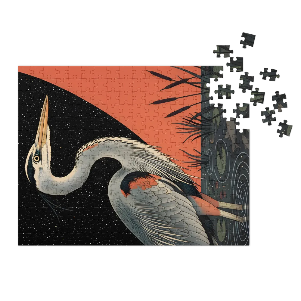Starlit Heron | Jigsaw Puzzles