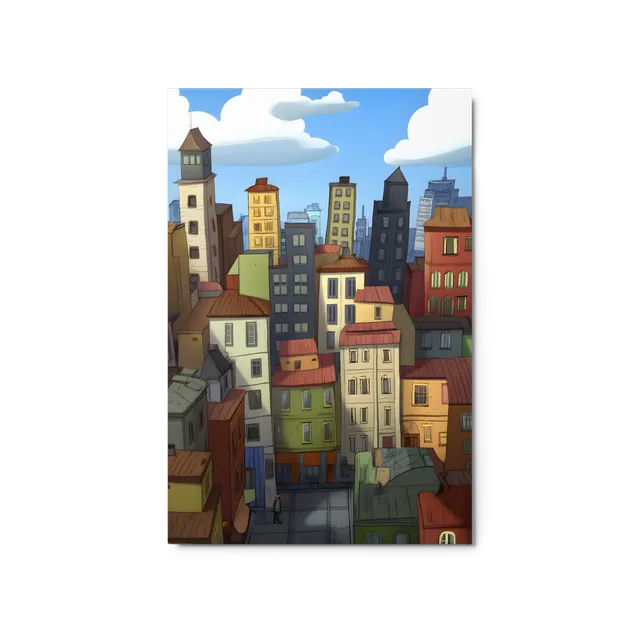 Colorful City Rooftops | Art Print
