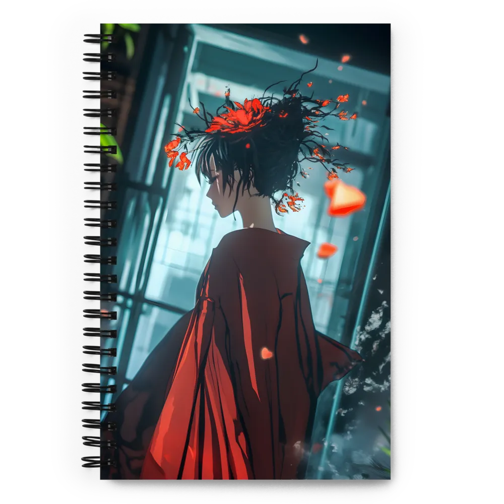 Crimson Bloom 
 Spiral Notebook | 140 pages