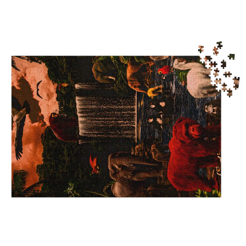 O Crepúsculo da Floresta Tropical 
 Puzzle em caixa de metal