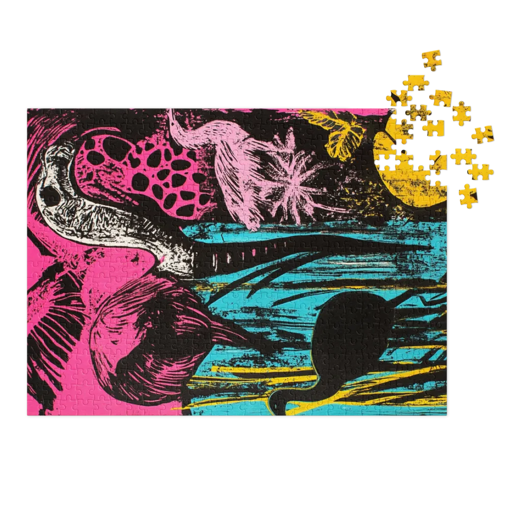 Vibrant Pop Art Flamingo Design