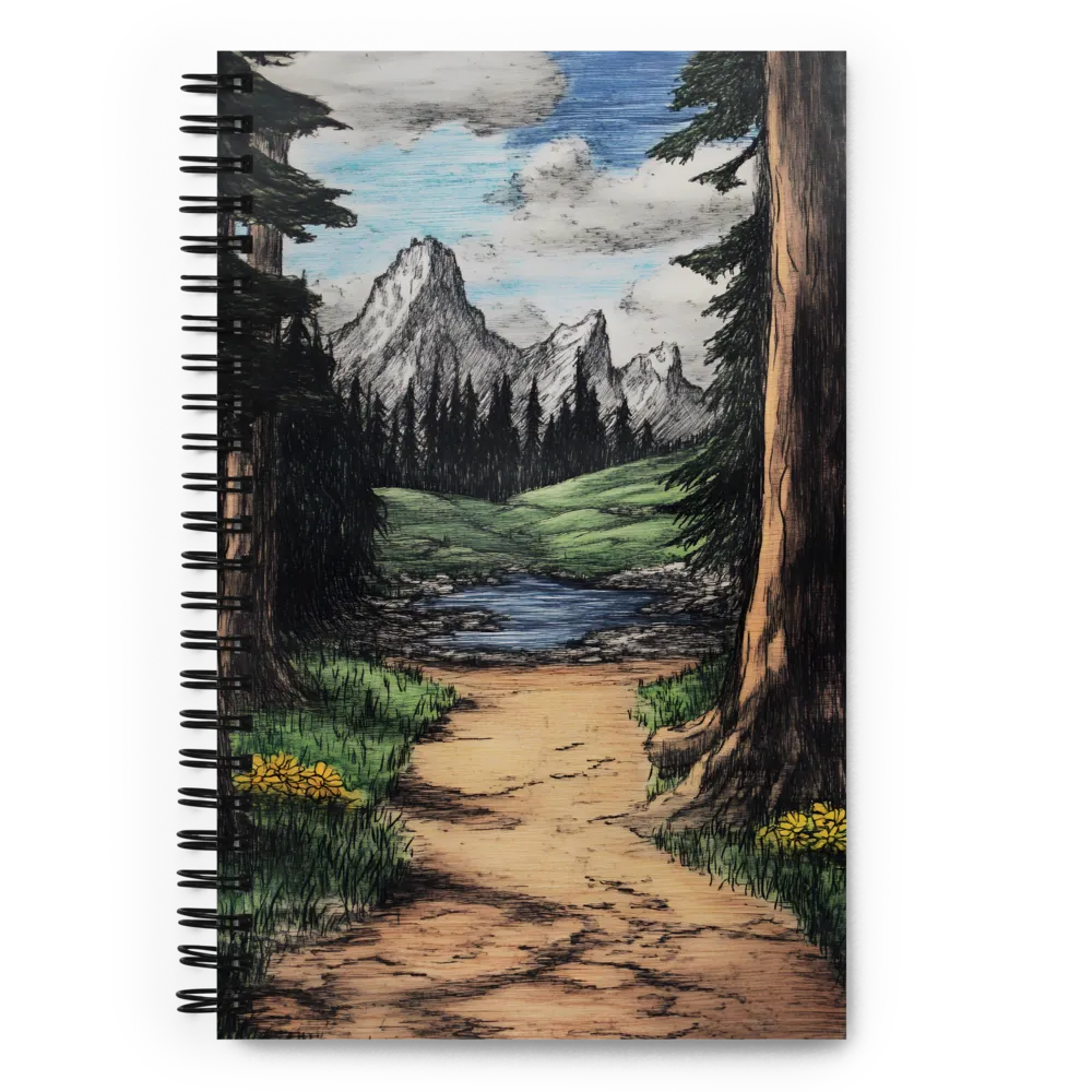 Mountainous Vista Pathway 
 Spiral Notebook | 140 pages