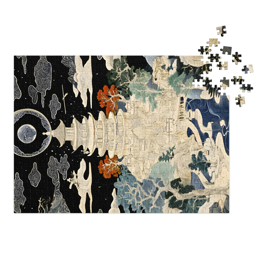 Jardim Celestial da Pagoda 
 Puzzle em caixa de metal