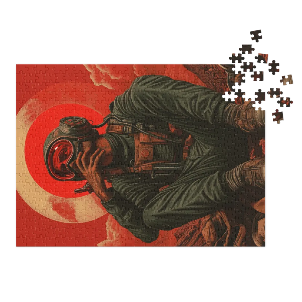Astronaut in Red Landscape