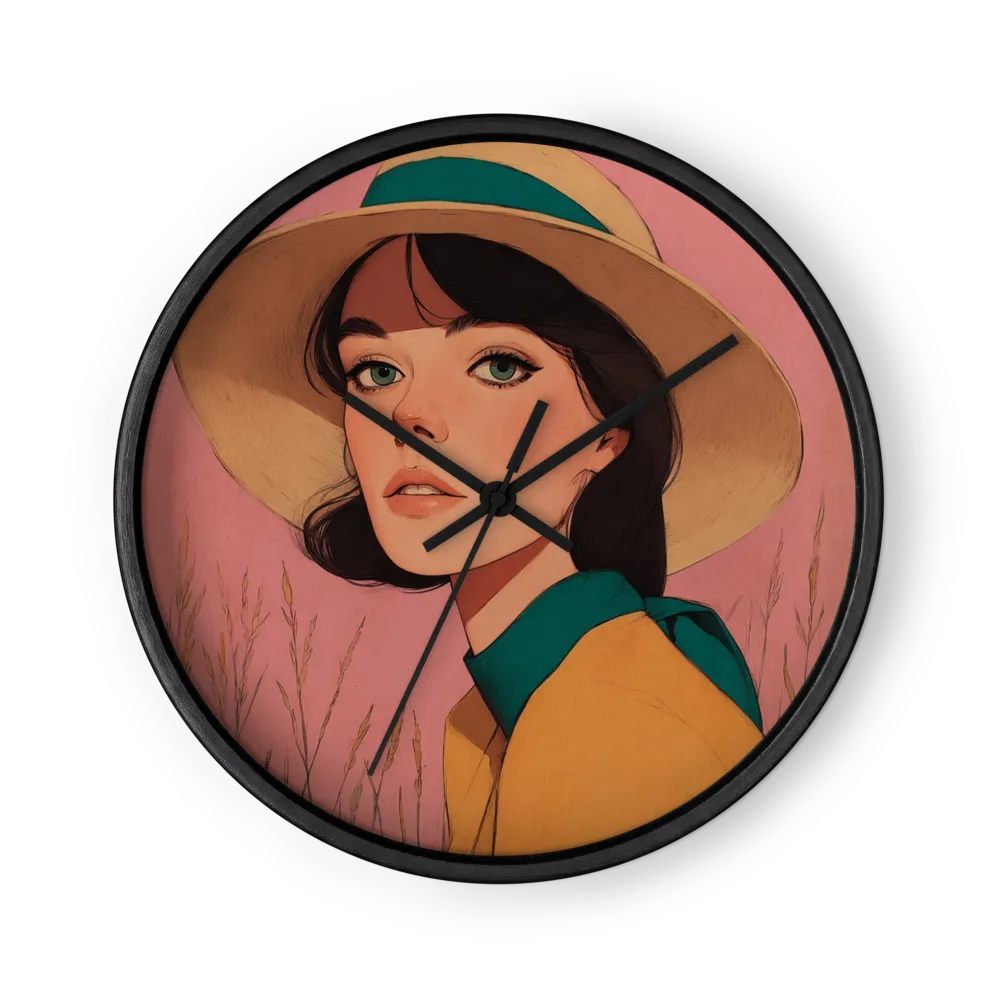Sun Hat Girl | Wall Clock
