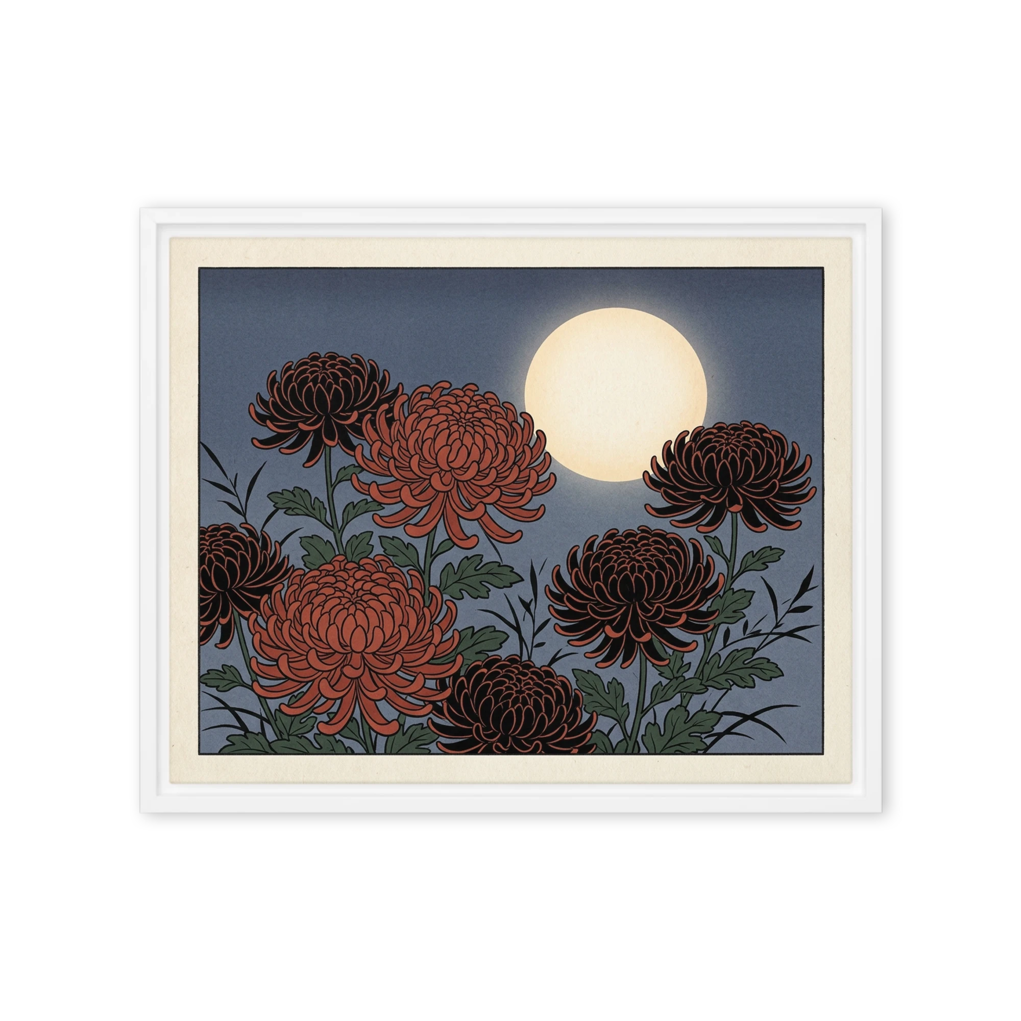 Midnight Chrysanthemums | Art Print