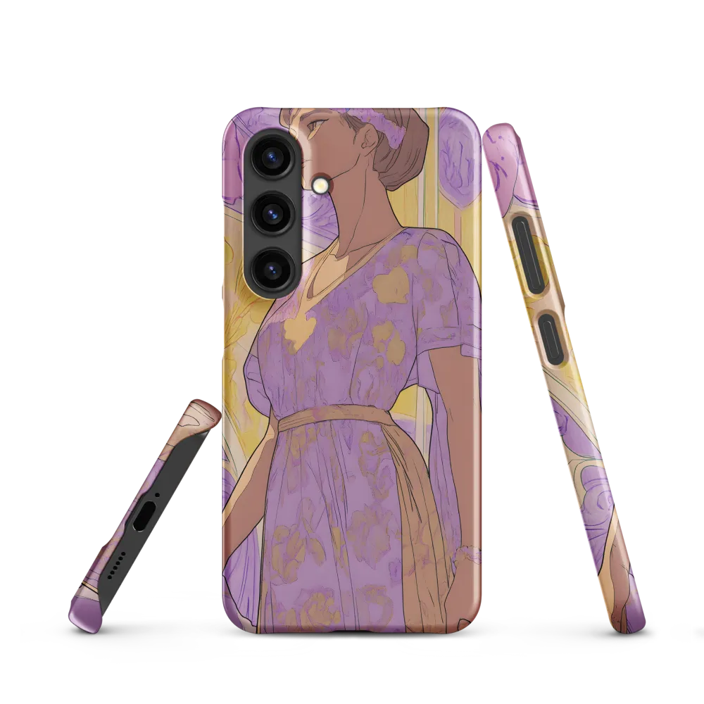 Stylized Figure in Floral Dress | Phone Case