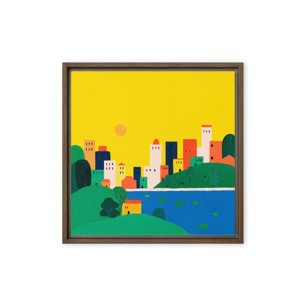 Sunlit Mediterranean Village