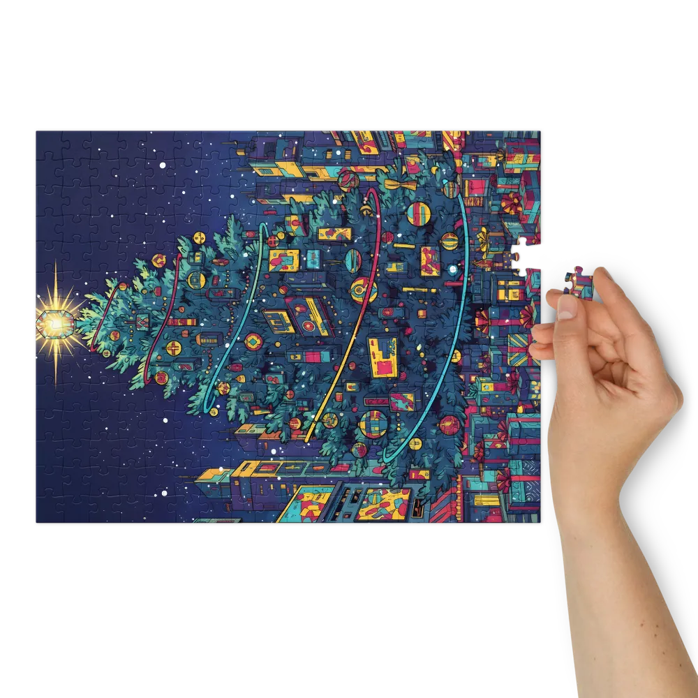 Midnight City Christmas Tree | Jigsaw Puzzles
