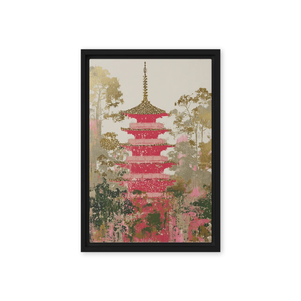 Golden Forest Pagoda | Art Print