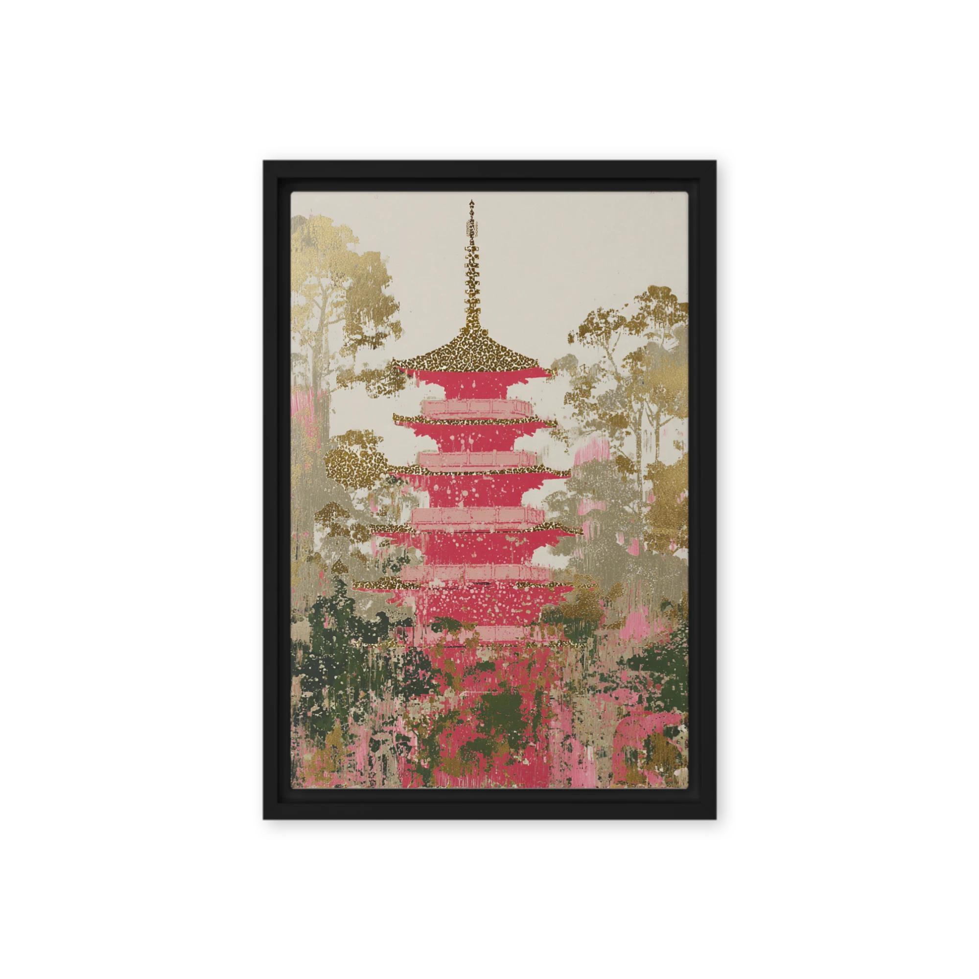Golden Forest Pagoda | Art Print