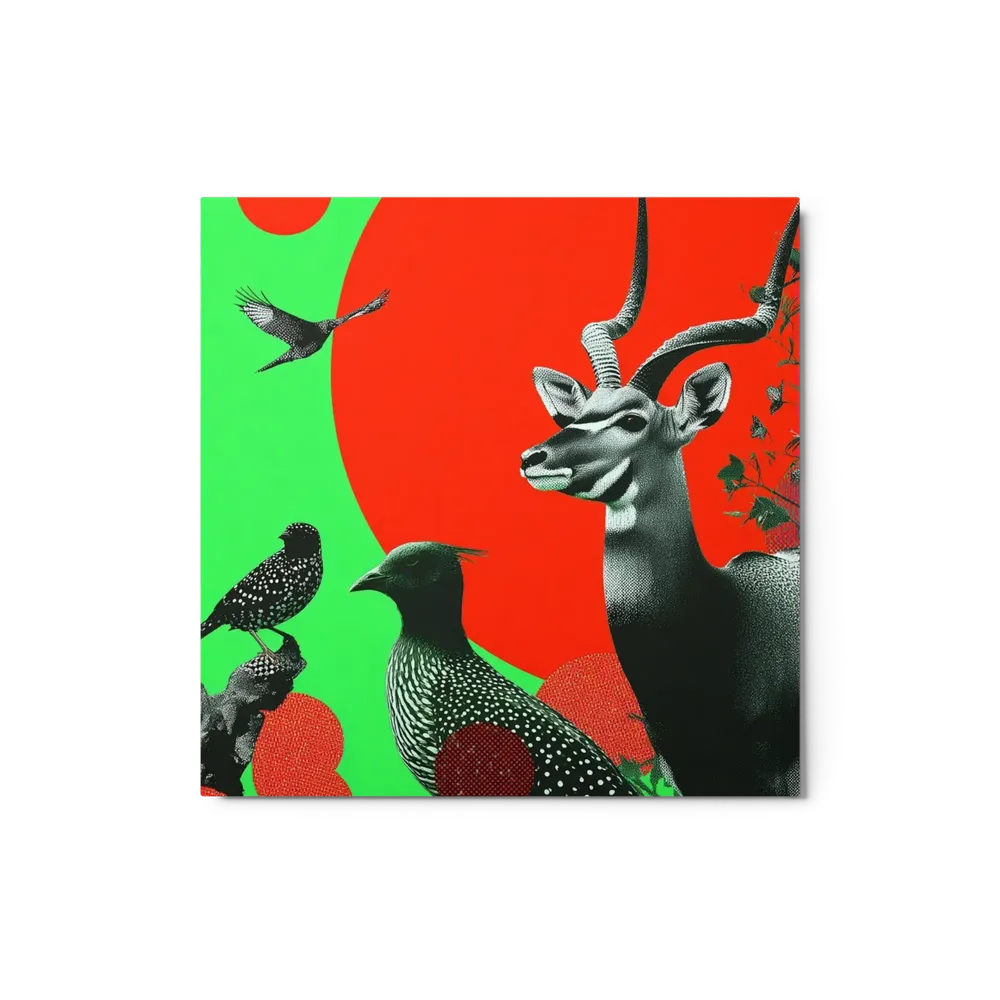 Crimson and Emerald Wildlife | Art Print