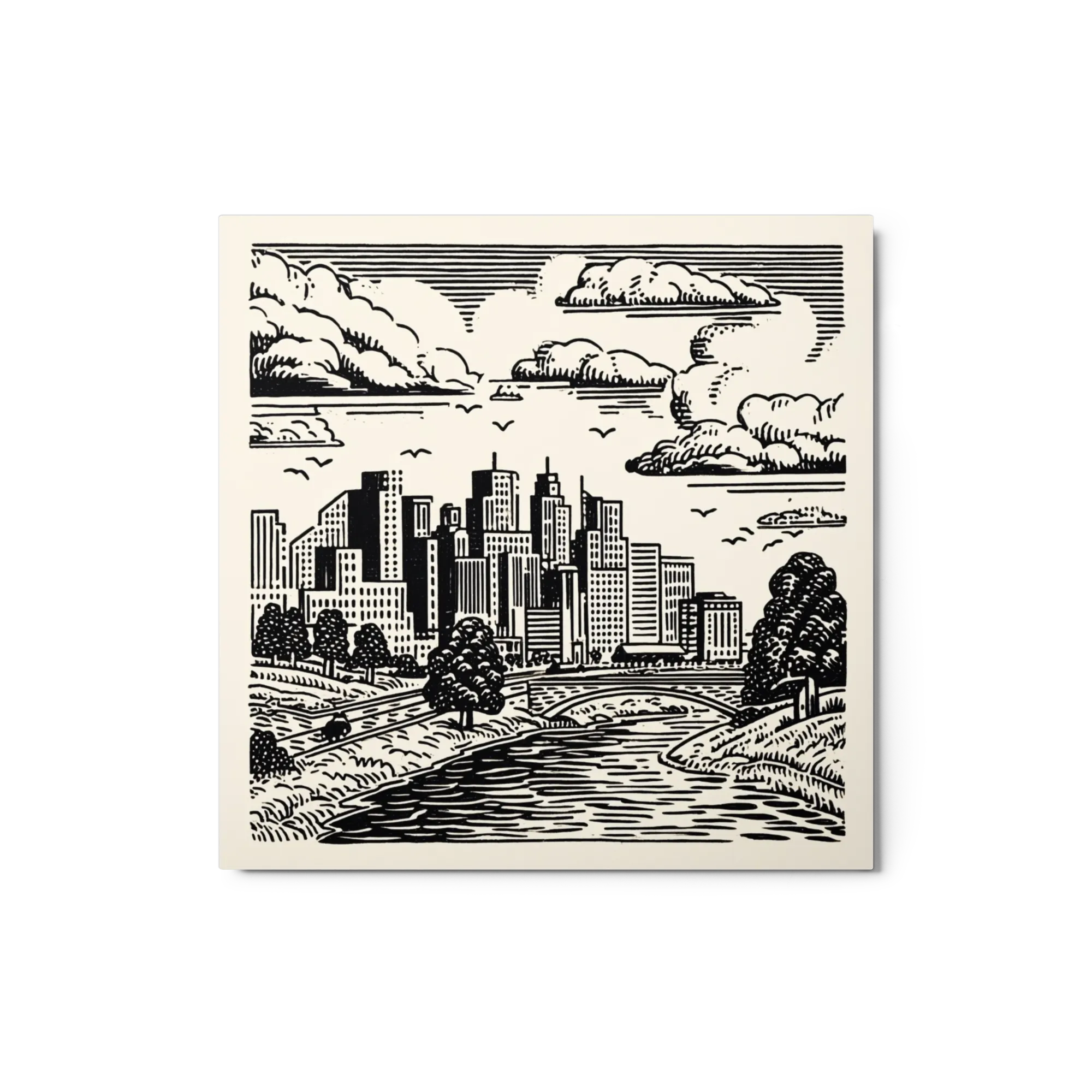Urban River Skyline