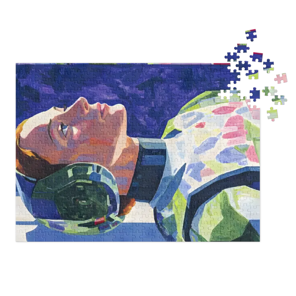 Astronaut Portrait in Colorful Suit