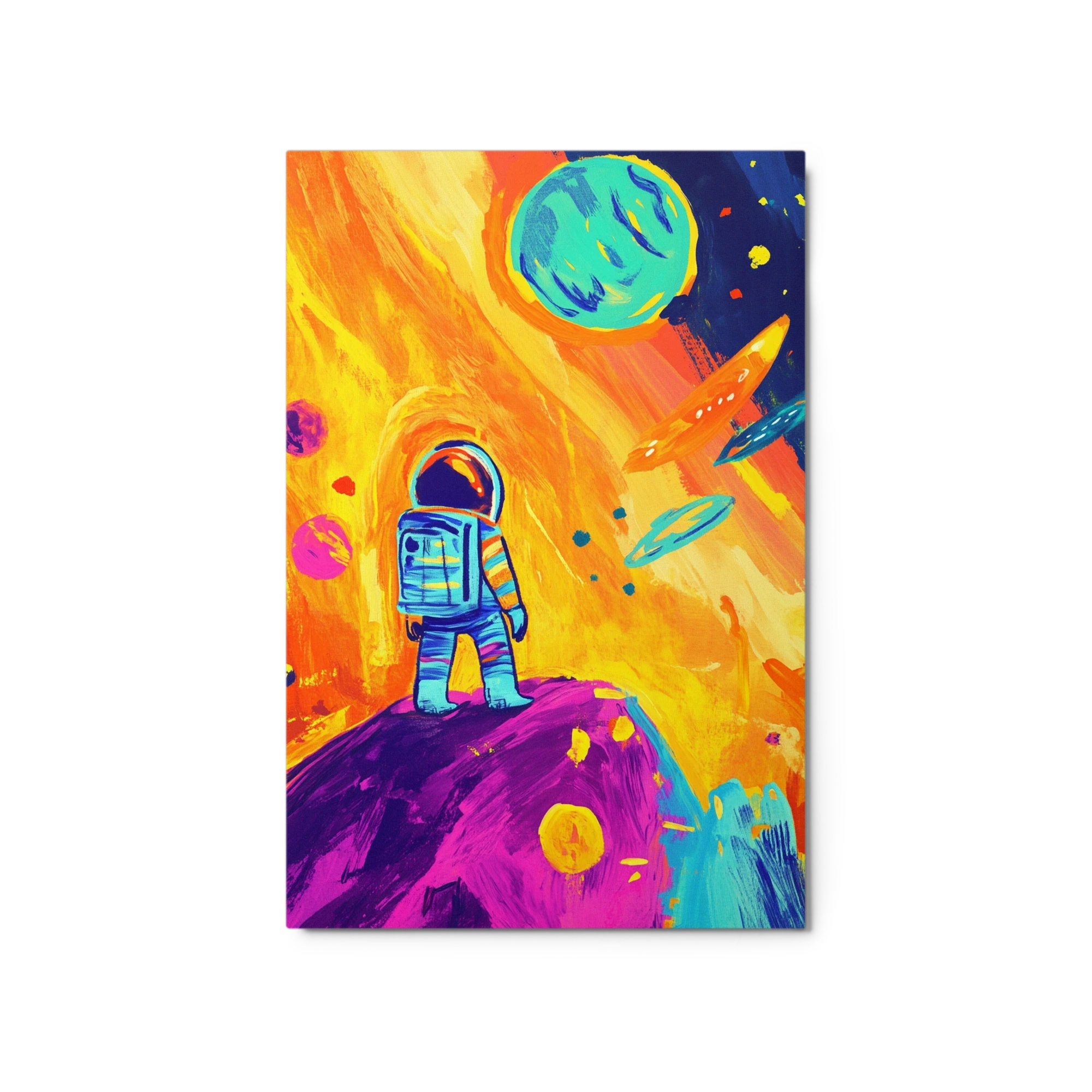 Astronaut in Colorful Space